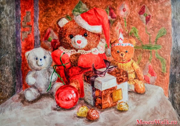 Маленькие новогодние рисуночки легкие