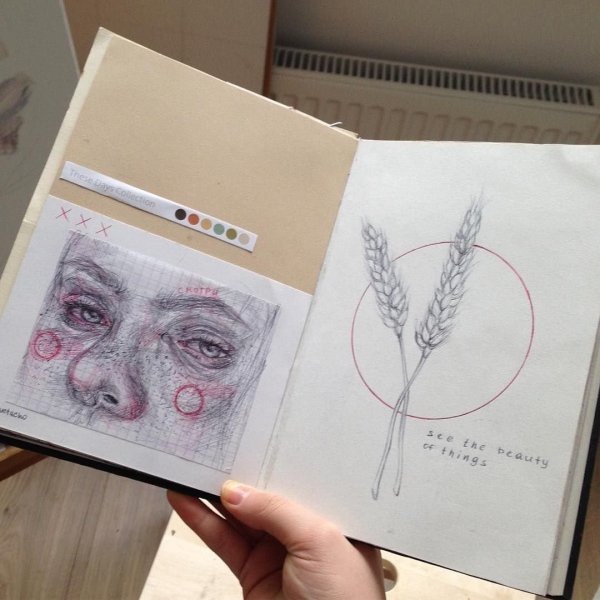 Эстетичные рисунки в скетчбук