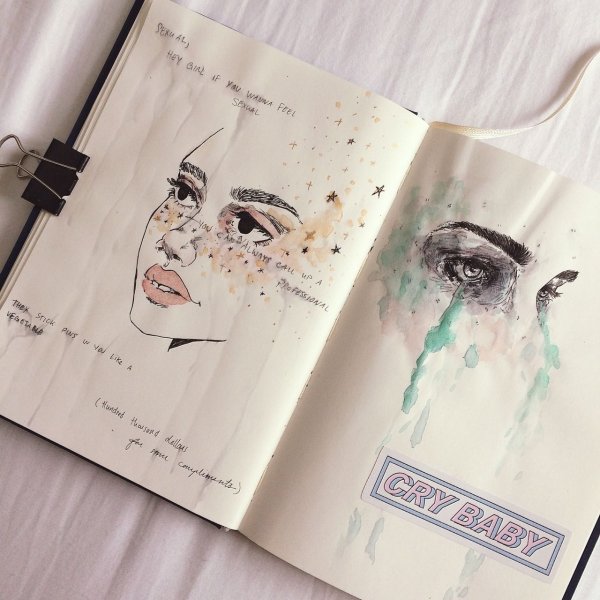 Эстетичный скетчбук