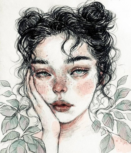 Рисунки для срисовки девушки Эстетика