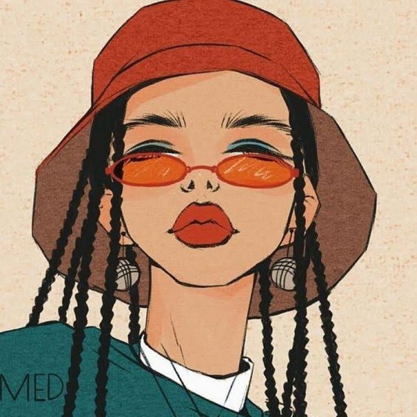 Девушка с рюкзаком арт