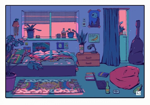 Пиксельные фоны комнаты