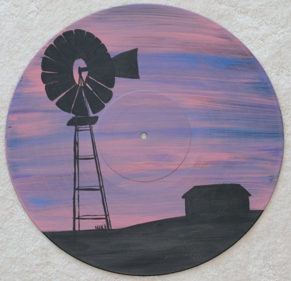 Рисование на виниловых пластинках