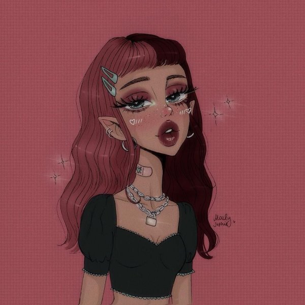 Эстетические девочки мультяшные