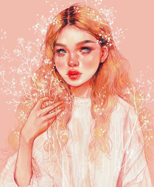 Эстетичные девушки нарисованные