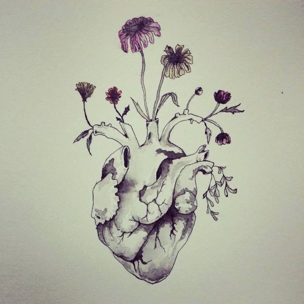 Рисунки цветов в стиле тумблер