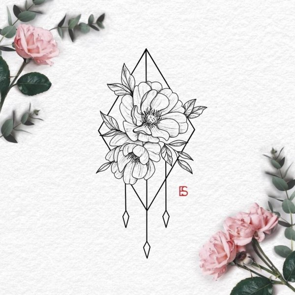 Эскизы тату девушки Эстетика