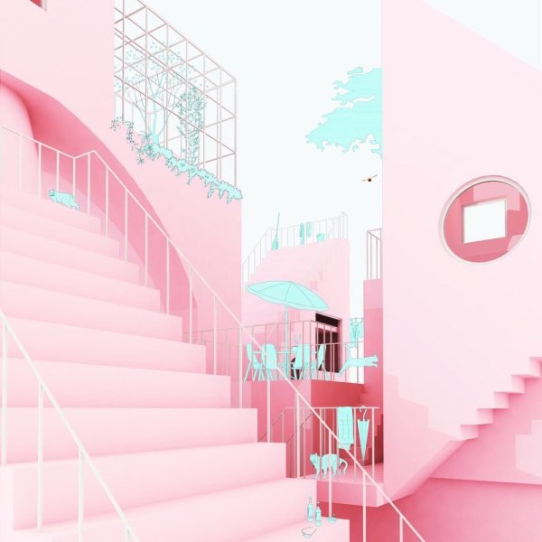 Фон в розовом стиле