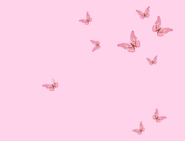 Розовый фон с бабочками