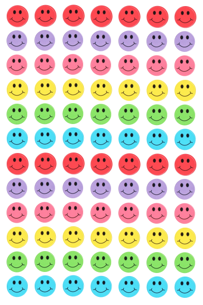 Смайлики разных цветов