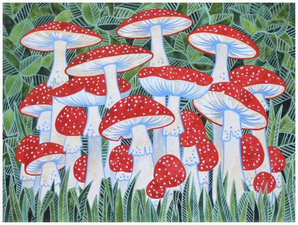 Мухомор эскиз тату