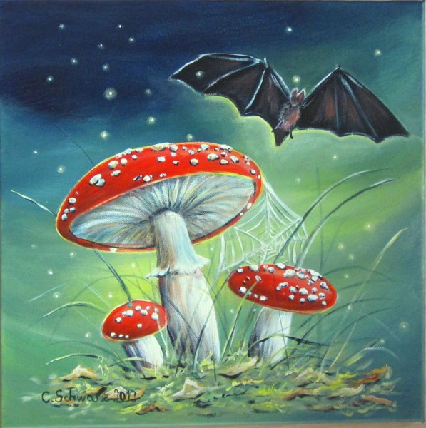 Мухомор акварель Сюзан Веллер