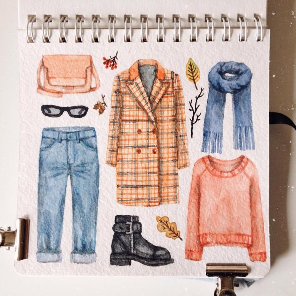Одежда карандашом из пинтереста
