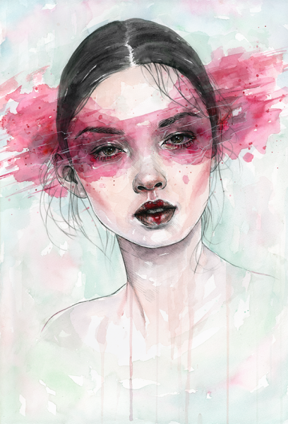 Анастасия Кустова портреты акварелью