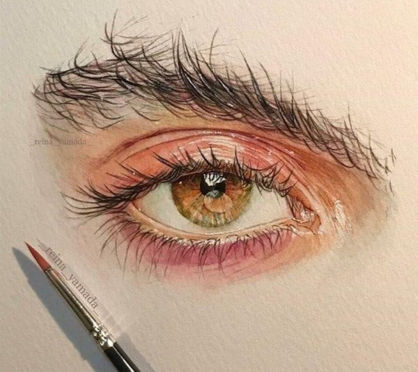 Глаз акварелью