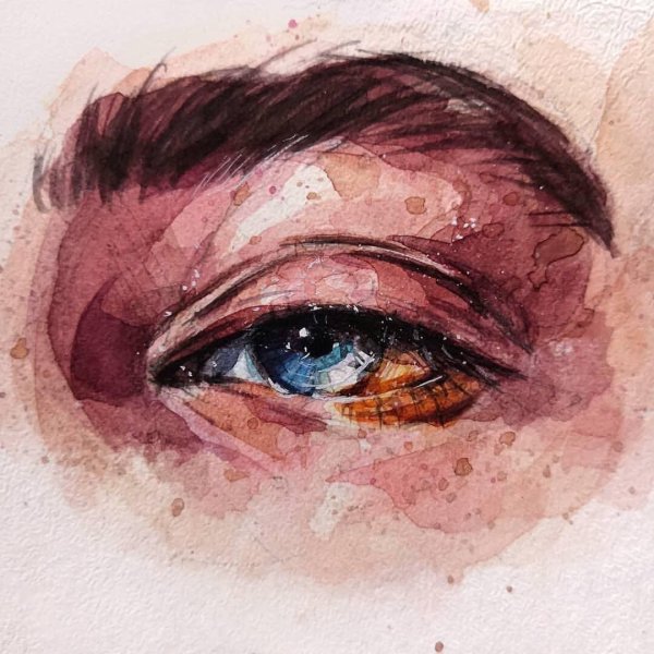 Ресницы акварель