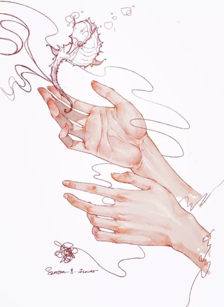 Руки нарисованные Эстетика