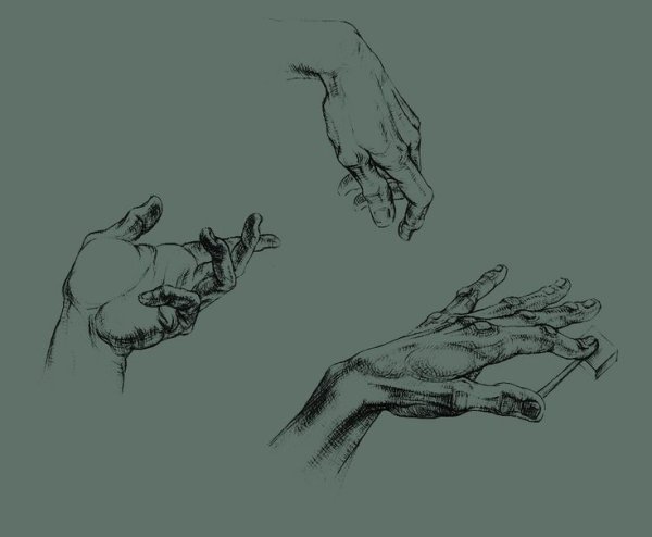 Руки карандашом Эстетика