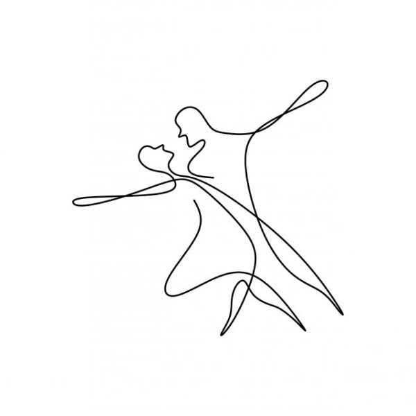 Танцор одной линией