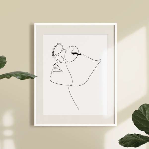 Лицо одной линией