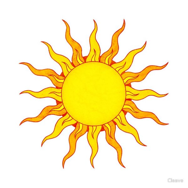 Солнце с волнистыми лучами