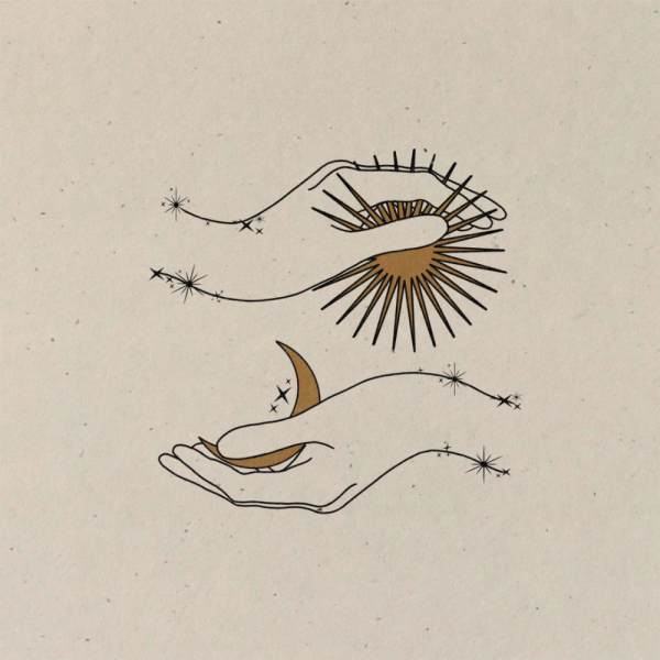 Рисунки солнце и Луна эстетичные
