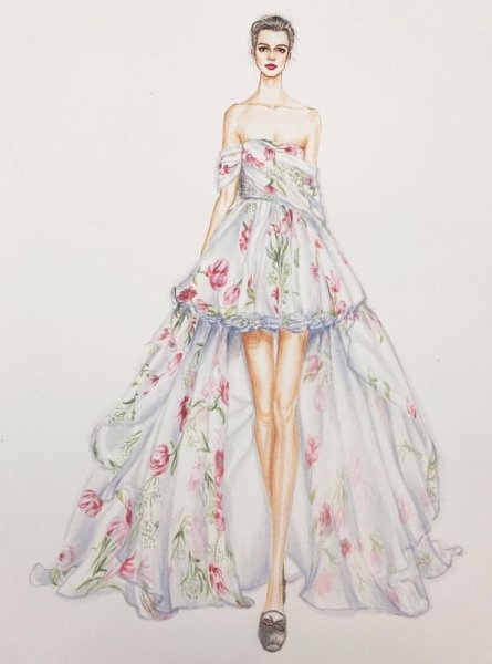 Дизайнерские Наброски платьев