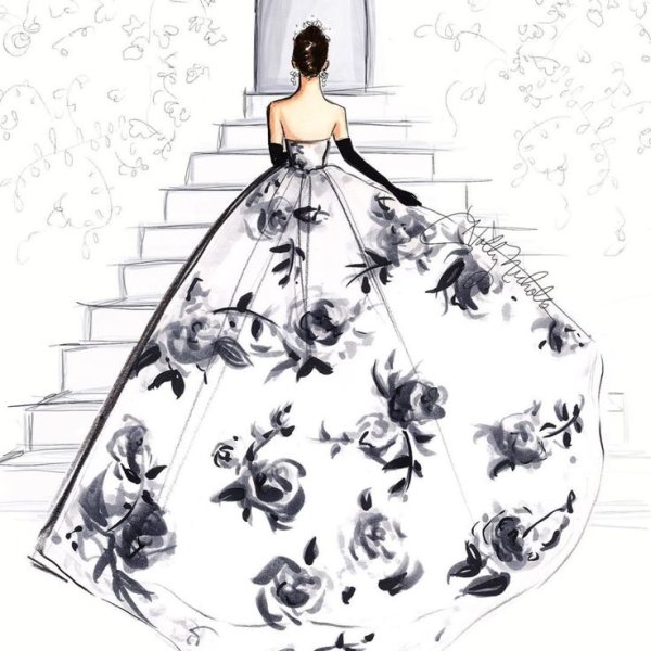 Платье рисунки эстетичные