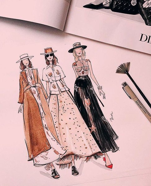 Фэшн скетч диор