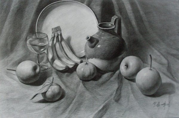 Натюрморты карандашом профессиональные