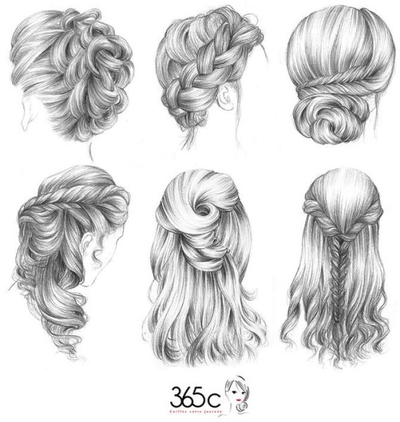 Красивые причёски рисунки
