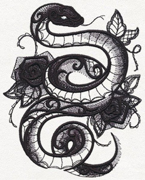 Эскиз змеи Эстетика