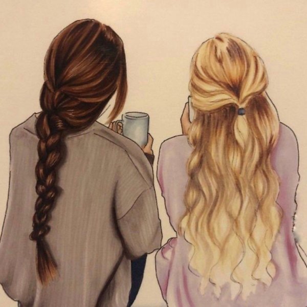 Подруги рисунок