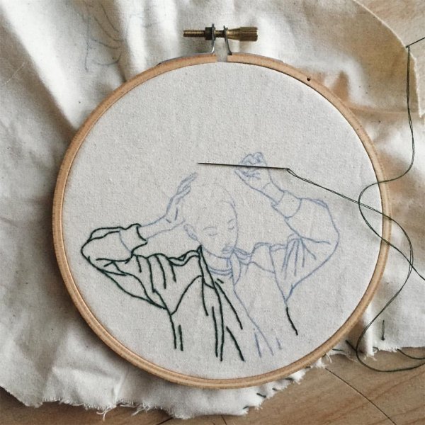 Минималистичные вышивки