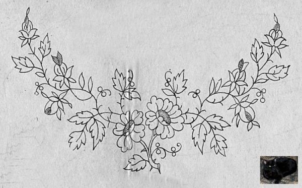 Вышивка нитками на ткани