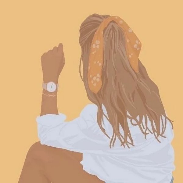 Нарисованная девушка без лица