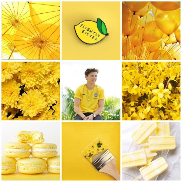 Желтый цвет коллаж