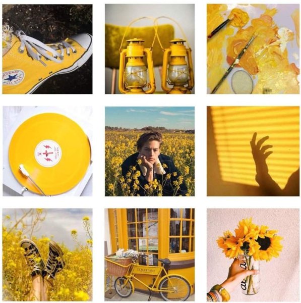 Палитра желтого Эстетика