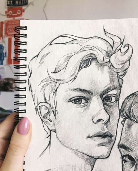 Набросок лица парня