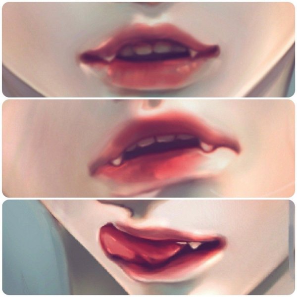 Эстетика губ аниме