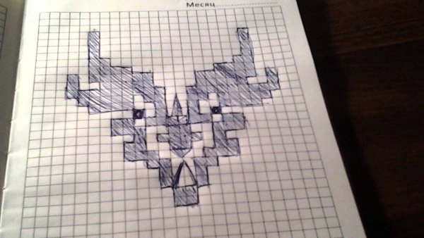 Объемные рисунки по клеткам