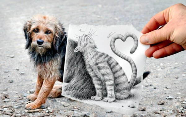 Бен Хайне карандаш против камеры