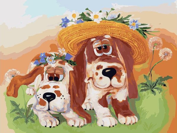 Картины по номерам собачки