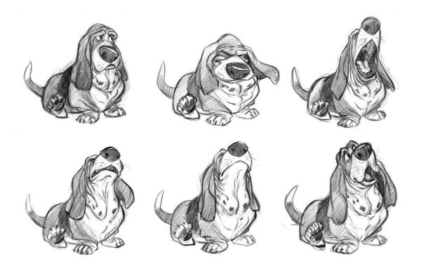 Бассет скетч