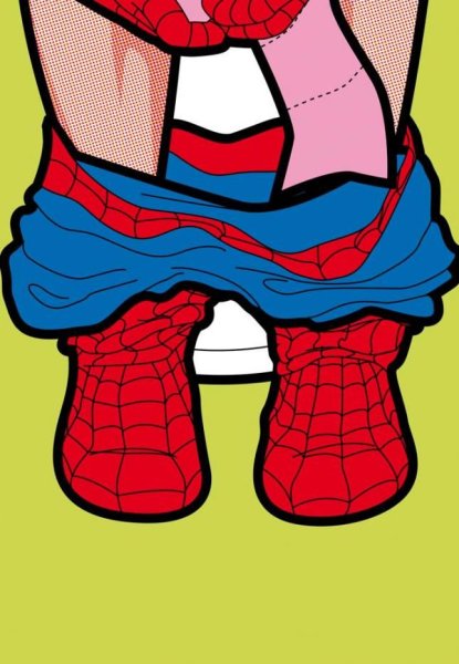 Человек паук в мультяшном стиле