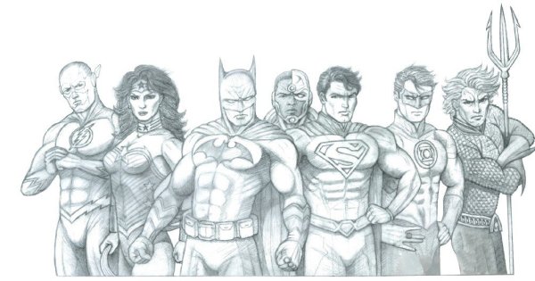 Лига справедливости рисунок