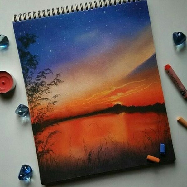 Арт пастелью сухой