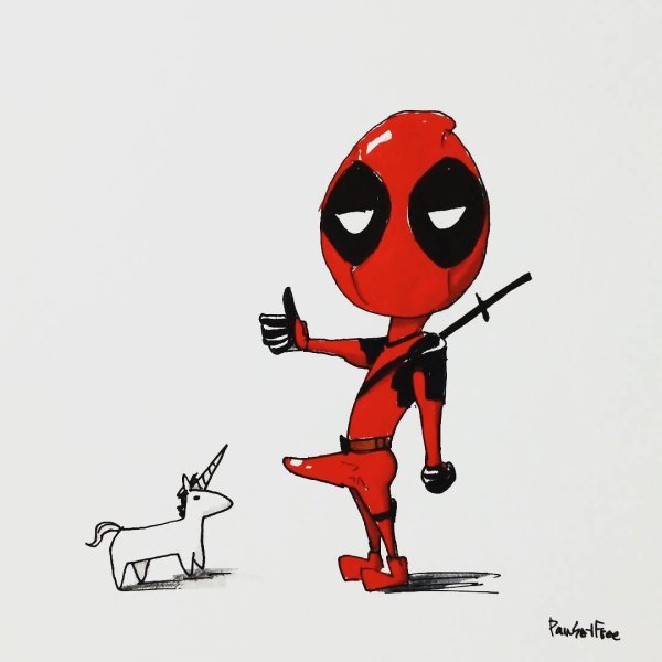 Дэдпул рисунок мультяшный