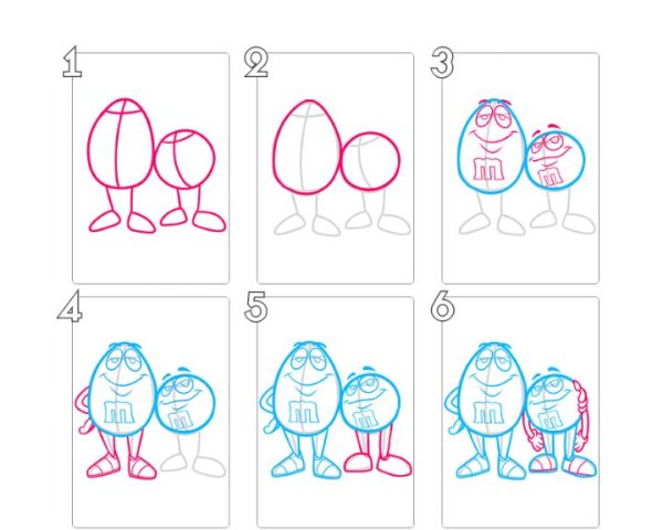 Учимся рисовать мультяшек