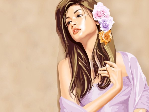 Мультяшная девушка